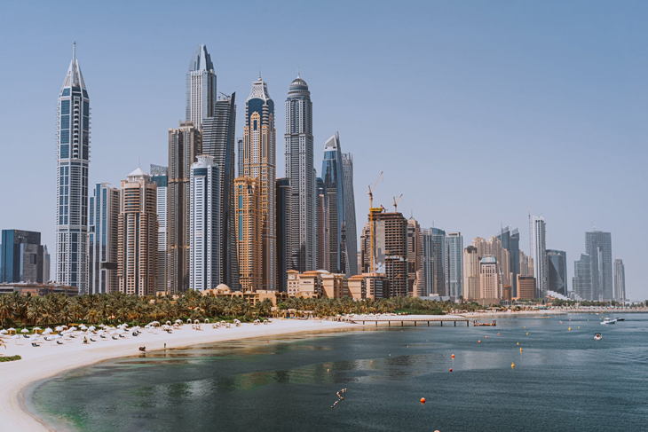 sand beach burj khalifa