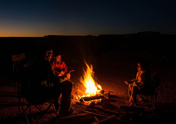 Liwa Desert Camp fire