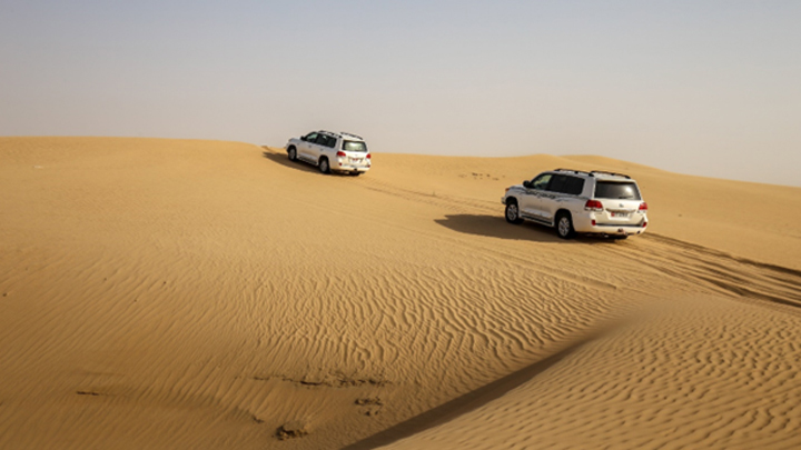 four wheel drive at desert