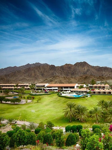 Hatta fort hotel during winter