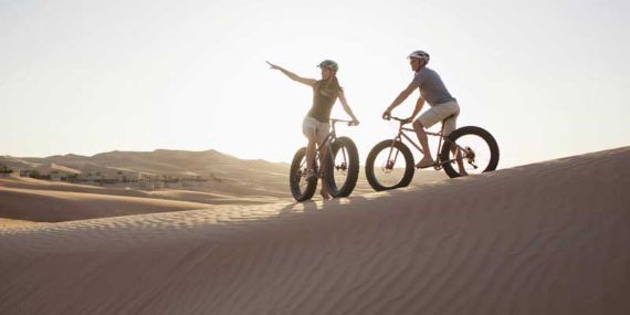 Bike across the liwa dunes