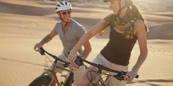 Bike across the liwa dunes