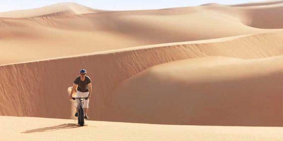 Bike across the liwa dunes
