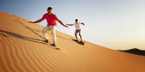 Sand boarding on highest dunes