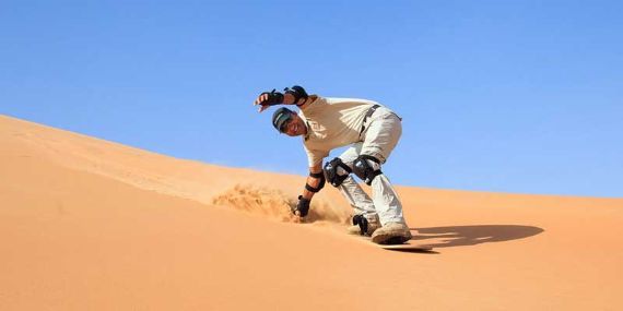 Sand boarding on highest dunes