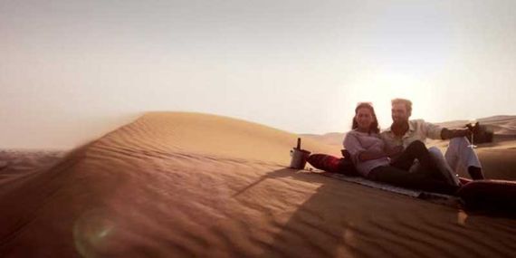 Champagne on top of a dune – Liwa Dune Sunset Champagne
