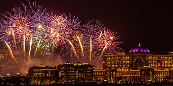 Emirates Palace fire show