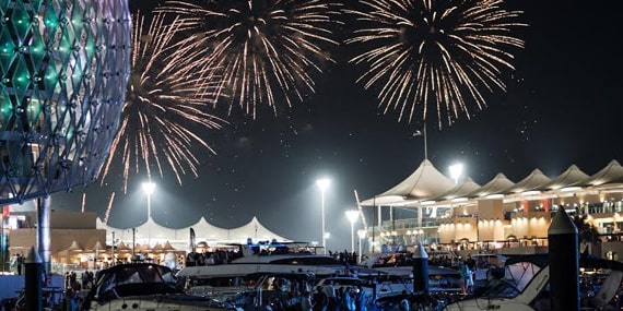 Fireworks in an island (Yas Island)