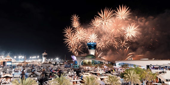 Fireworks in an island (Yas Island)