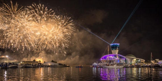 Fireworks in an island (Yas Island)