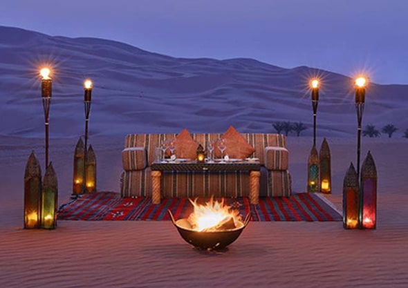 Qasr Al Sarab desert resort Private Desert Dinner & Liwa Safari by 4x4