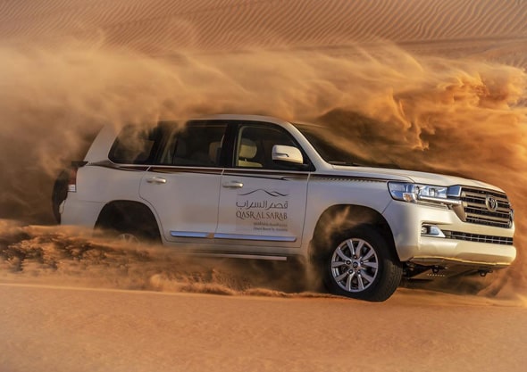 Qasr Al Sarab desert resort Private Desert Dinner & Liwa Safari by 4x4