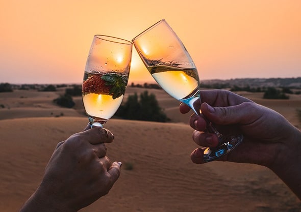 Romantic Rub Al Khali (Empty Quarter) Highest Dune Sunset Champagne