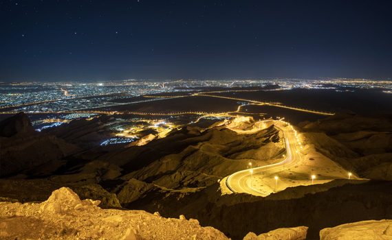 Nights Views of Al Ain & Roads to Jabel hafeet