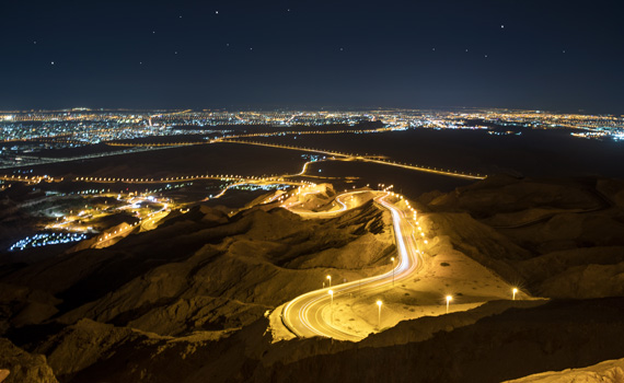 Nights Views of Al Ain & Roads to Jabel hafeet