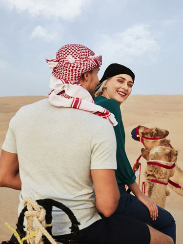 Guided camel riding