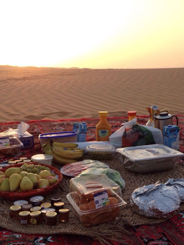 Breakfast in the desert