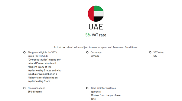 Vat tax refund in Dubai