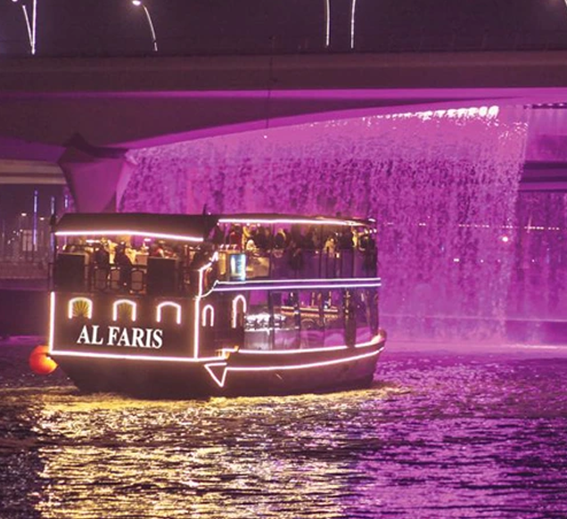 Dubai Canal Wooden Boat with La Perle Silver Pass