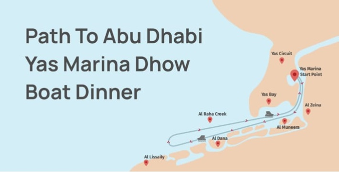 Abu Dhabi Dhow Cruise Route