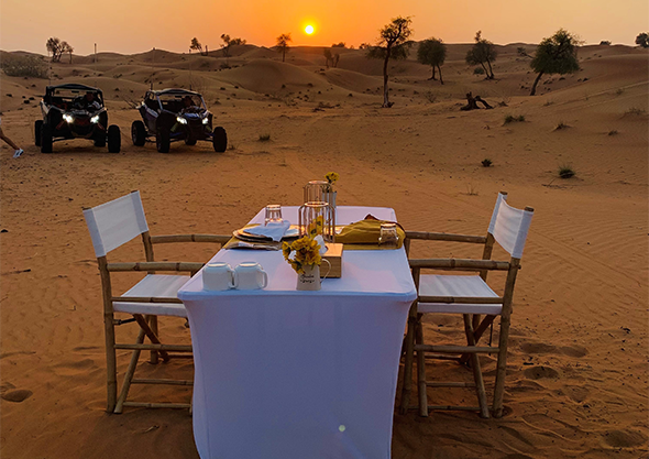 Dubai Desert 4x4 off road buggy ride with Arabic BBQ dinner 