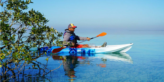 Al Bahia Beach kayaking