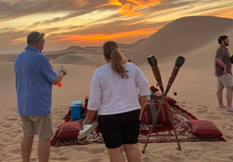 Private dinner middle of desert
