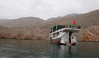Khasab Overnight in Luxury Yacht and Dhow Cruise with Half Day Mountain Safari