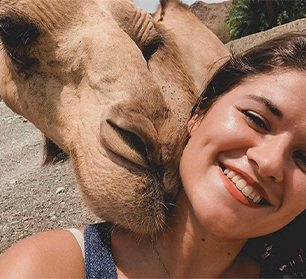 Close up with camels in Ras Al Khaimah Desert Safari