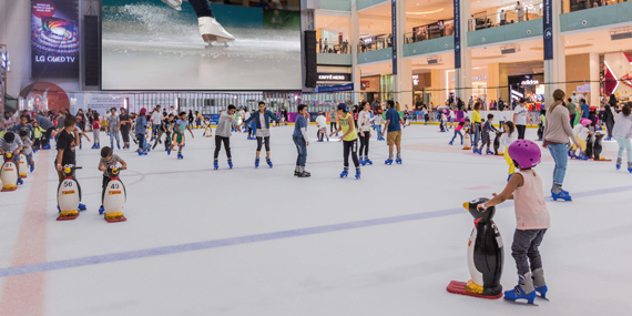 Skate in circles at the Dubai Ice Rink