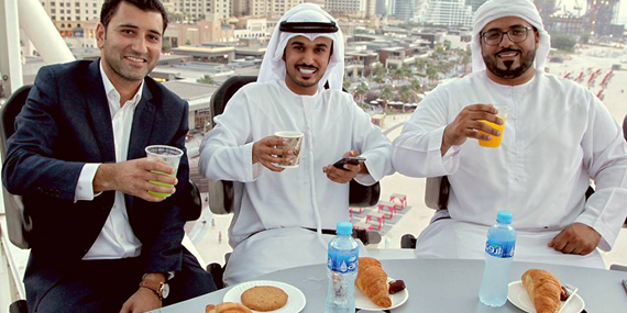 Dine in the sky on the Flying Cup