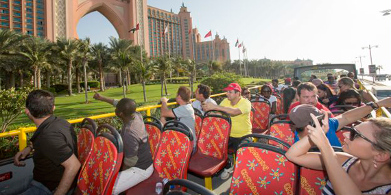 Get around town on a hop-on hop-off bus tour