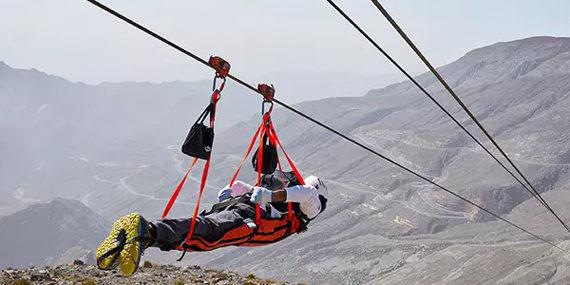 Whiz down the thrilling Jebel Jaiszipline