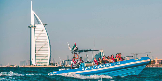 Zoom around Palm Jumeirah on a speed boat tour