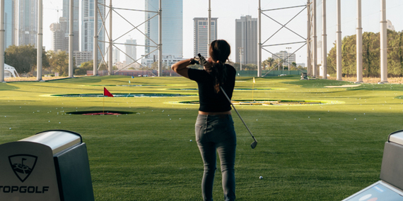 Practice your drive at Top Golf
