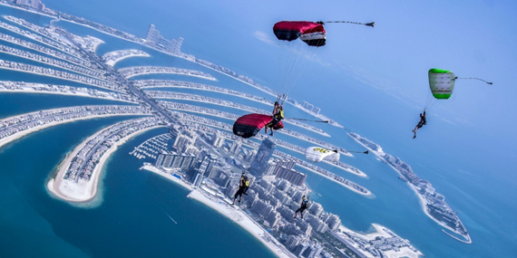 Go skydiving above the Palm Jumeirah