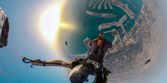 Go skydiving above the Palm Jumeirah