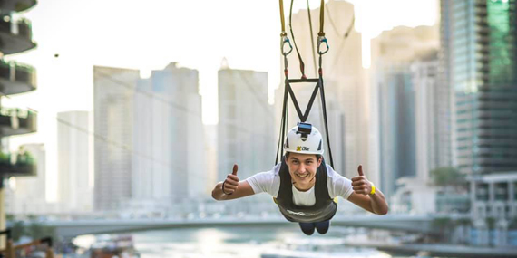 Zipline over the Dubai Marina