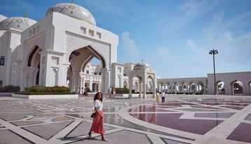Qasr Al Watan presidential palace during a private Abu Dhabi city tour