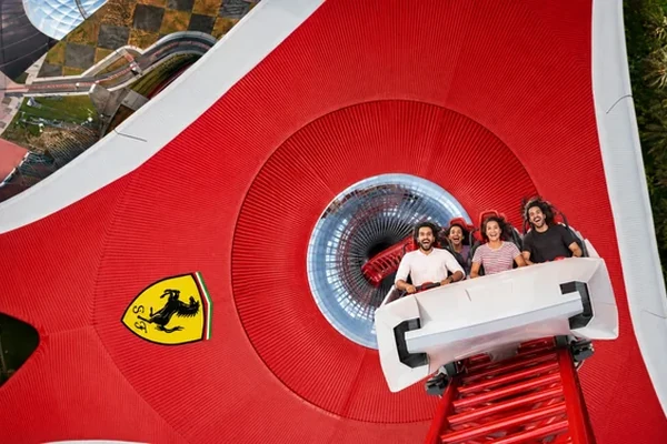 Ferrari World Abu Dhabi on Yas Island during a combined city tour