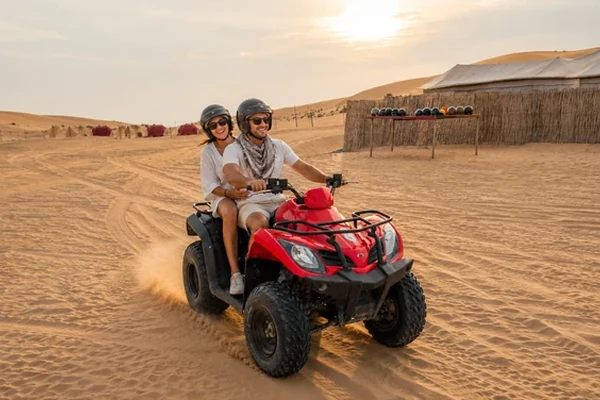 Quad bike ride across the Al Khatim dunes near Abu Dhabi