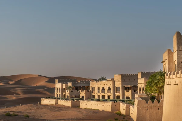 Traditional buildings and courtyard at Abu Dhabi Heritage Village