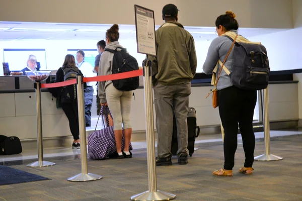 Immigration counters at the Abu Dhabi cruise terminal