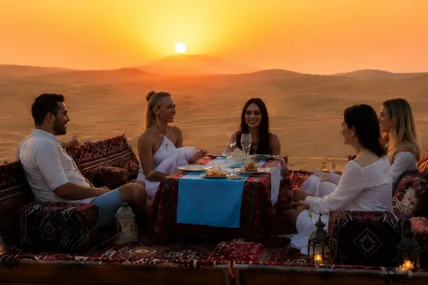 Premium evening desert safari with resort dining near Abu Dhabi