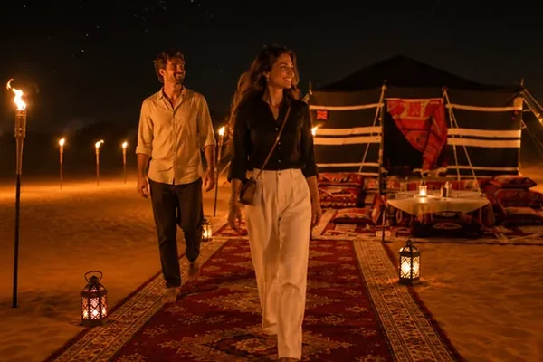 Overnight desert resort stay with pool near Abu Dhabi