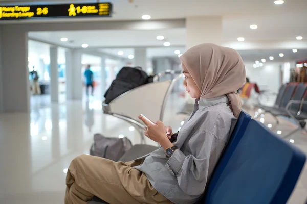Waiting area inside Abu Dhabi Cruise Terminal 1