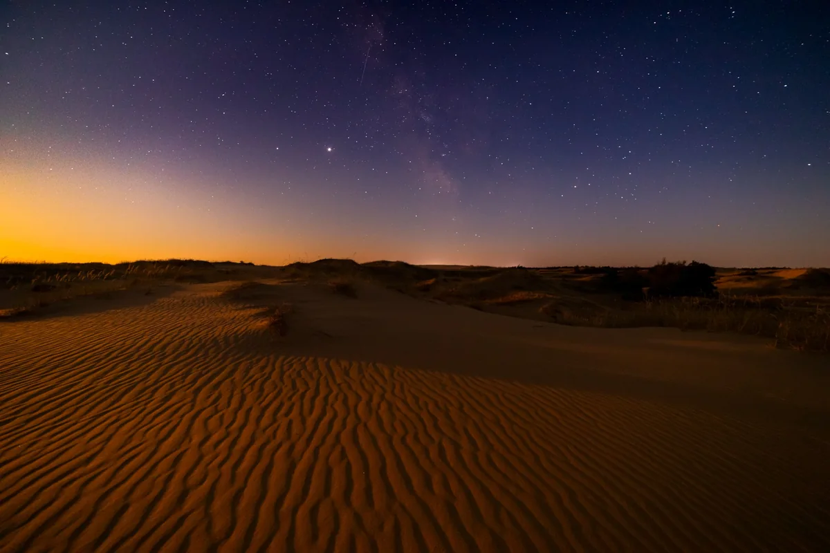 Desert dunes at twilight near Dubai