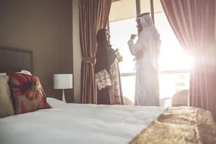 Arabiers consultant in the UAE arranging an overseas hotel for international hotel booking support