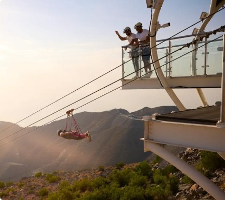 Jebel Jais Zipline Flight