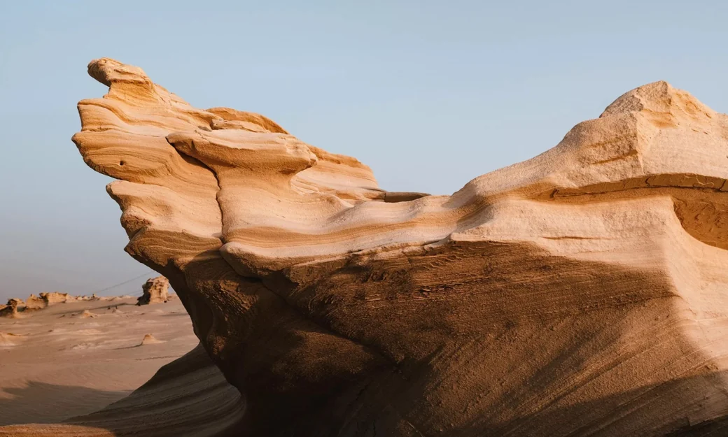Ice Age fossil dune formation at Al Wathba near Abu Dhabi